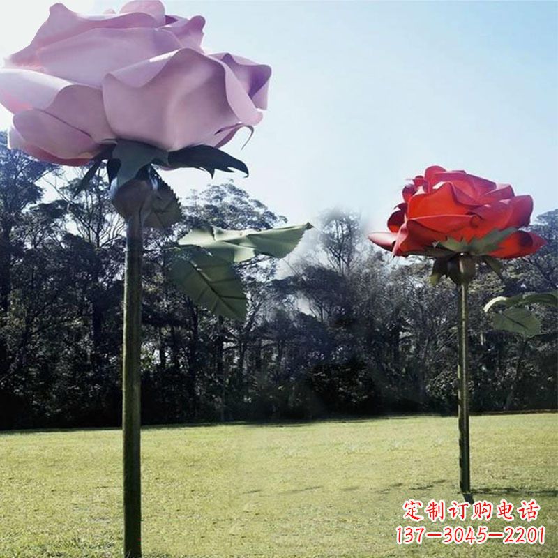 深圳精美不锈钢雕刻玫瑰花雕塑