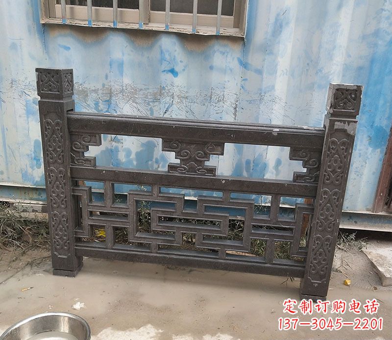 深圳集乐馆大理石栏板雕塑
