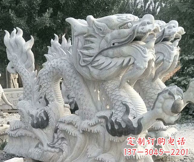 深圳优雅古典大理石生肖龙雕塑