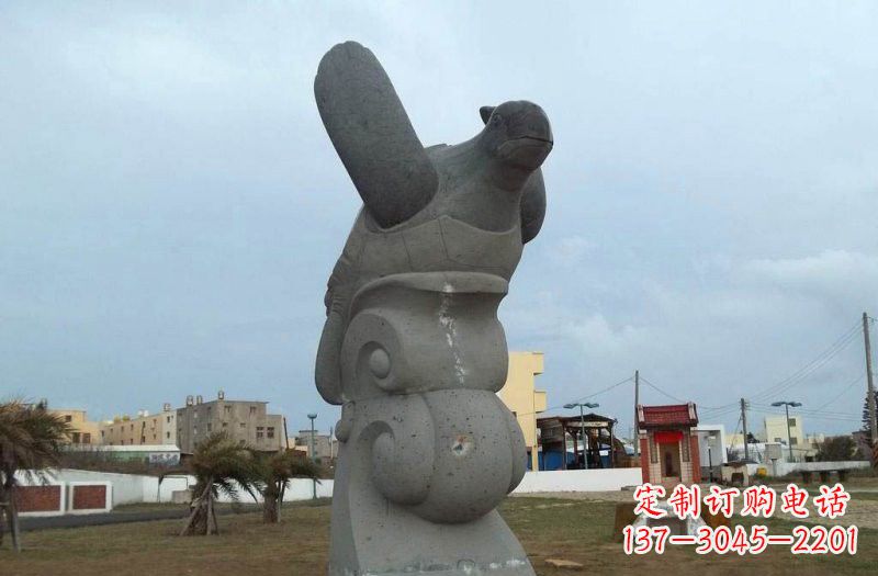 深圳公园动物海龟石雕
