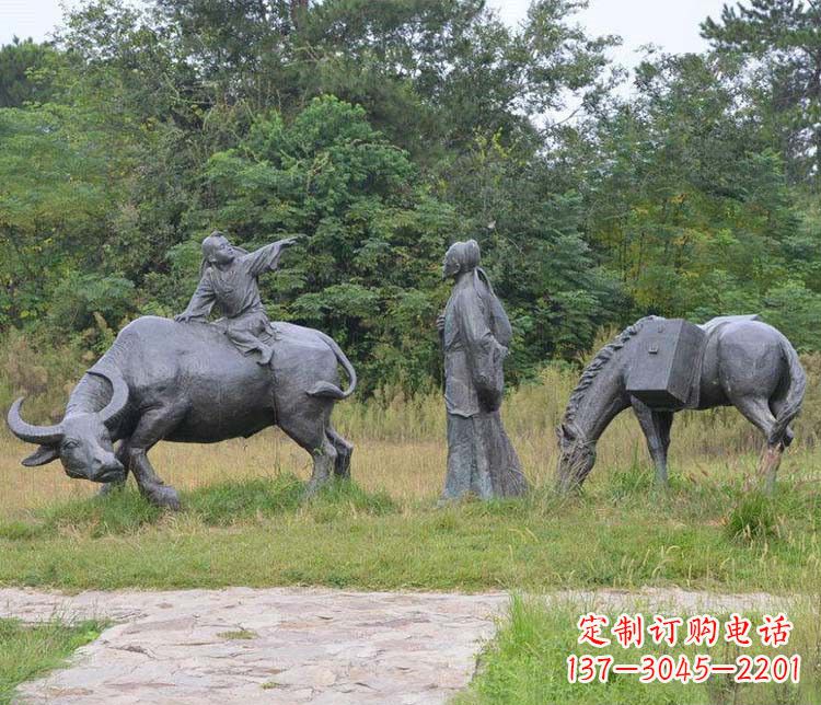 深圳杜牧小品铜雕精致雕刻，传递出朴实之美