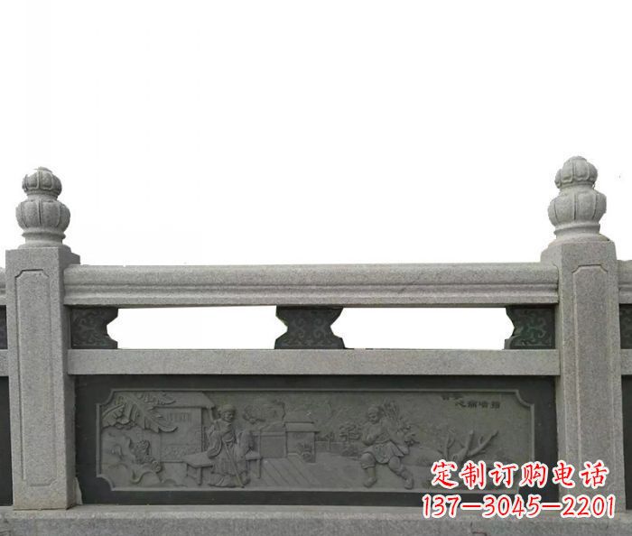 深圳中领雕塑艺术品-公园仿古石雕栏板