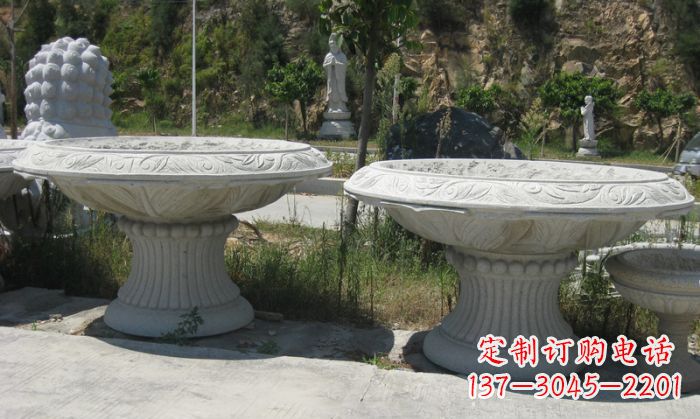 深圳美轮美奂的大理石花盆雕塑