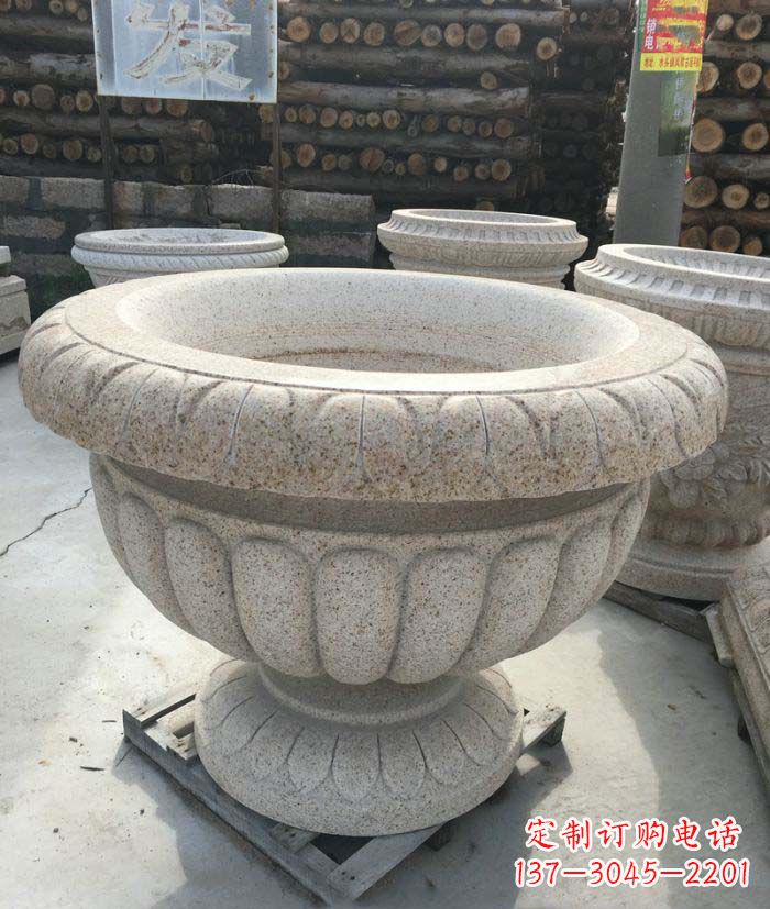 深圳高质量大理石花盆石雕