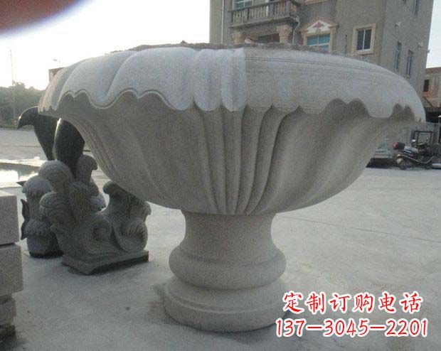 深圳高端大理石花盆雕塑
