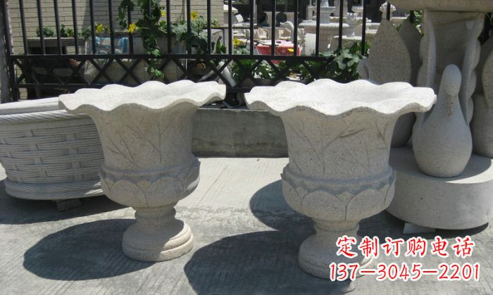 深圳大理石花盆雕塑