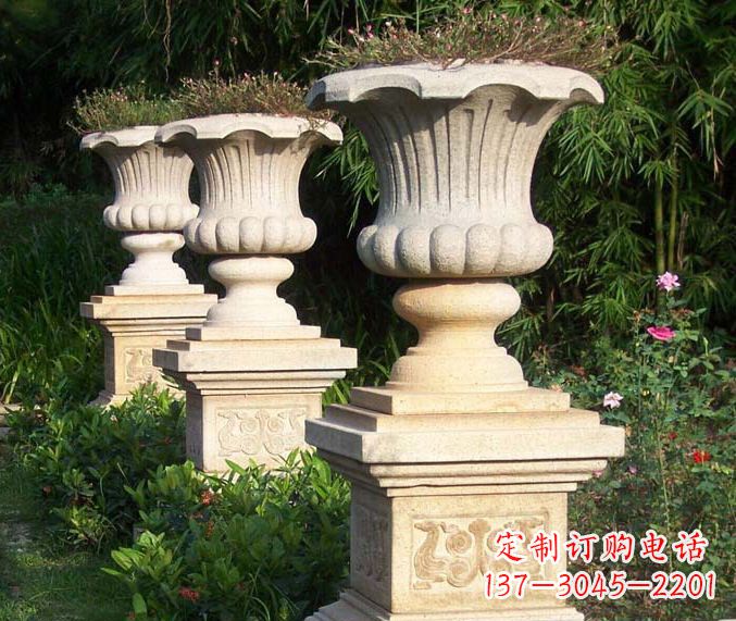 深圳高质量大理石花盆石雕