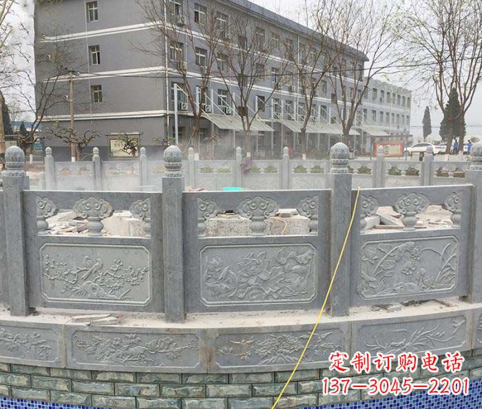 深圳公园景观大理石栏板雕塑