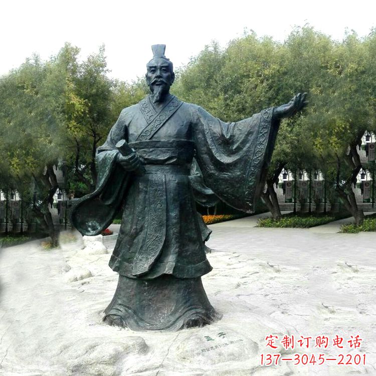 深圳孟子铜雕塑,荟萃战国时期智慧精华