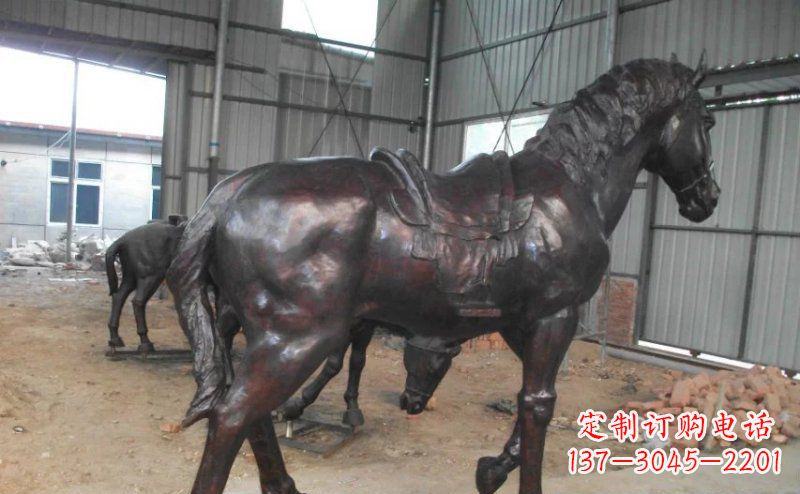 深圳公园铜马动物铜雕