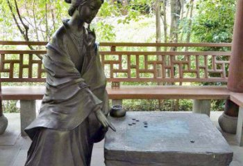 深圳艺术精灵西施下棋情景雕塑