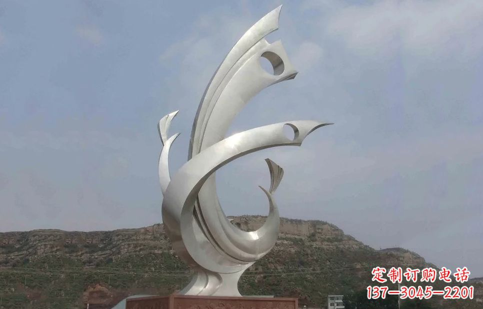 深圳金羽凤凰-不锈钢抽象雕塑