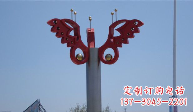 深圳广场抽象不锈钢蝴蝶雕塑