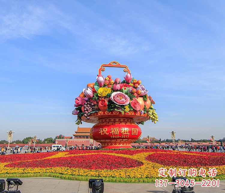 深圳大型不锈钢花篮雕塑，艺术缔造美好景观