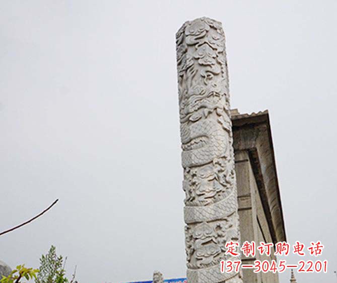 深圳精美艺术品,象征霸气,盘龙柱石雕