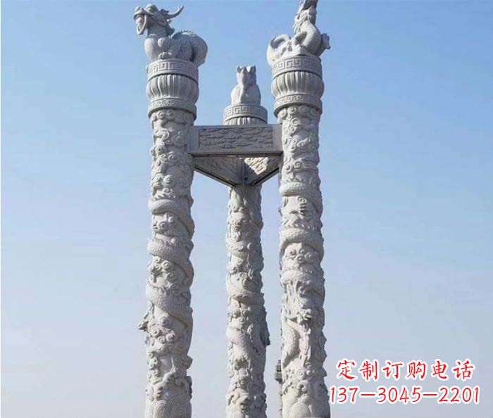 深圳中领雕塑推出的高端盘龙柱石雕,是一种精美…