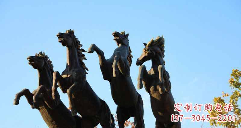 深圳广场立马动物铜雕 (2)