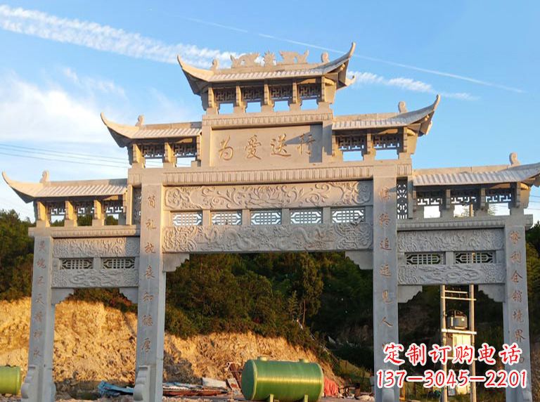 深圳海北石雕牌坊——高品质定制雕塑