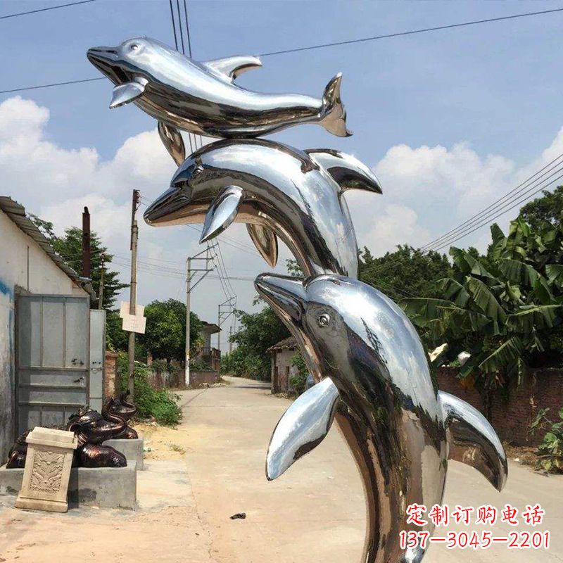 深圳海豚不锈钢雕塑