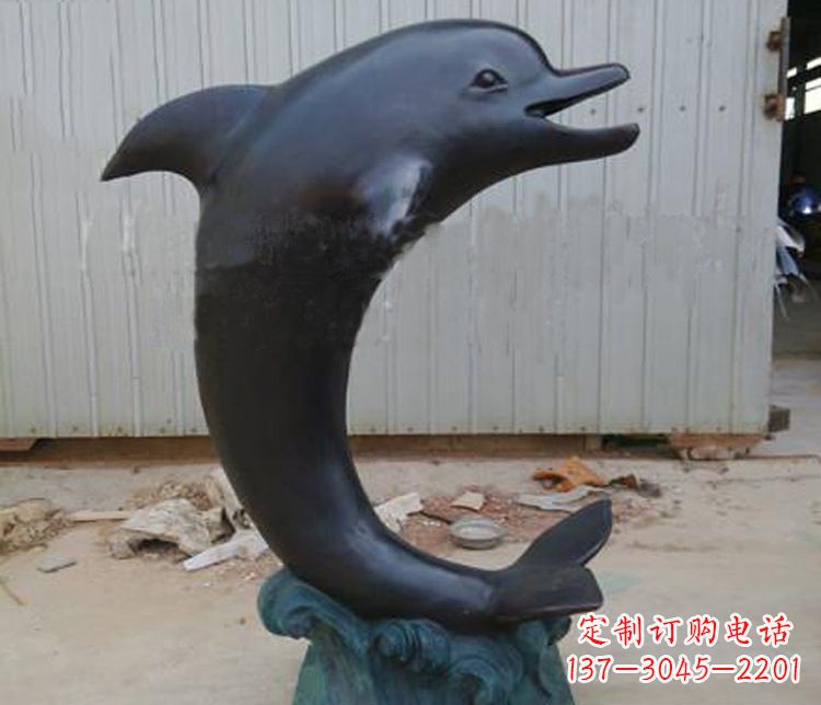 深圳一群海豚成就美丽的海洋动物喷泉铜雕塑