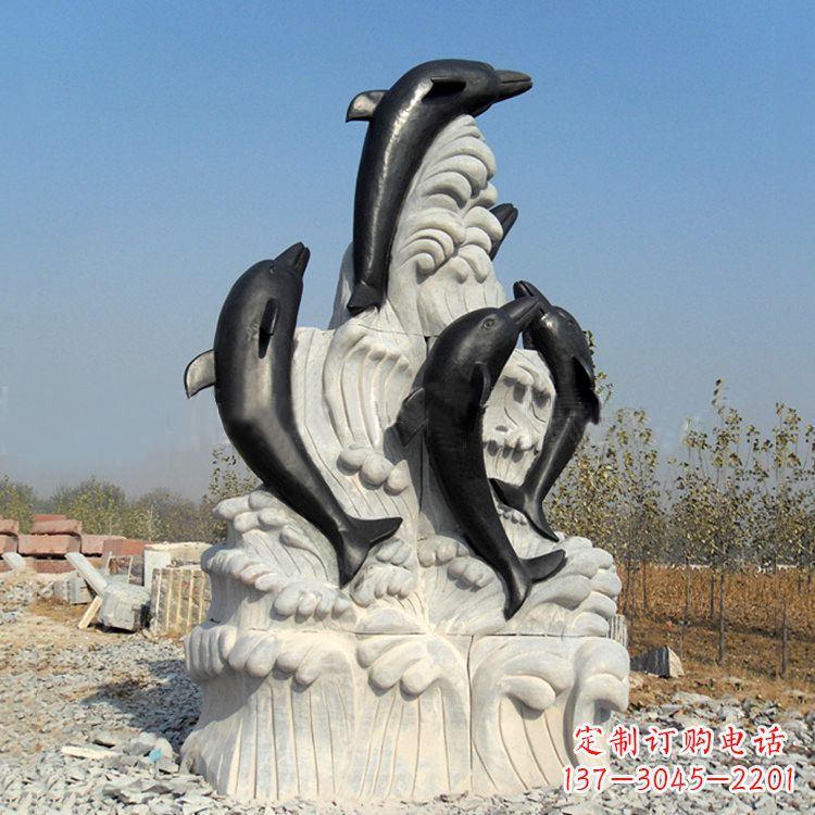 深圳中领雕塑公司推出一款新的艺术品——海豚石…