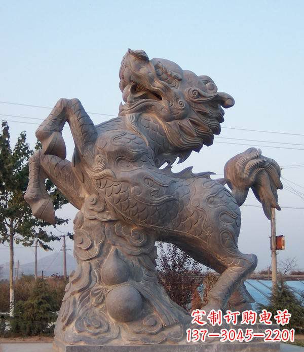 深圳精美独特的麒麟神兽石雕