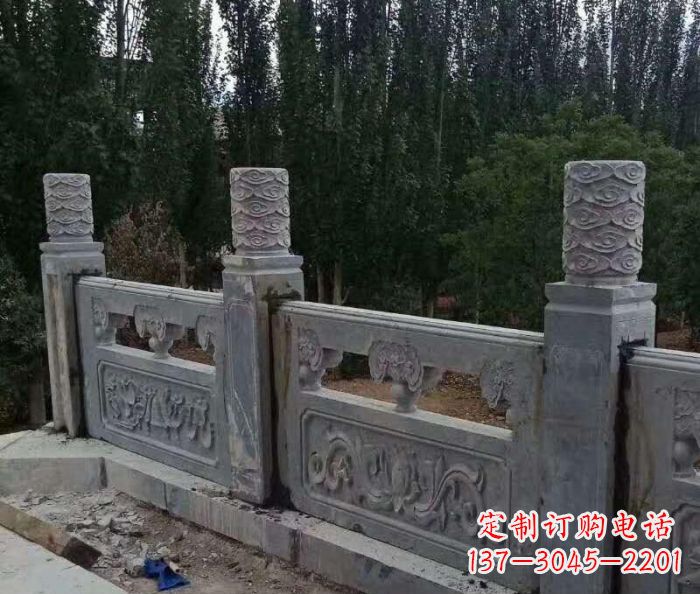 深圳定制石质护城河栏板雕塑