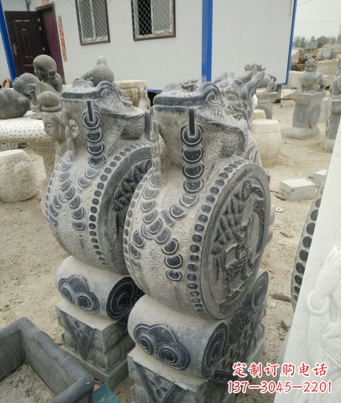 深圳古韵深远,金蟾抱鼓石仿古门墩雕塑
