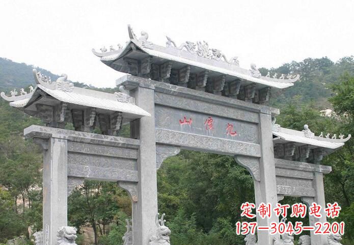 深圳三门仿古牌坊石雕,精美绝伦