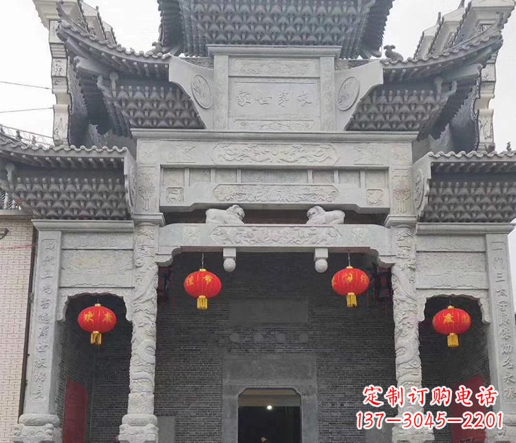 深圳中领雕塑:专业定制牌坊石雕