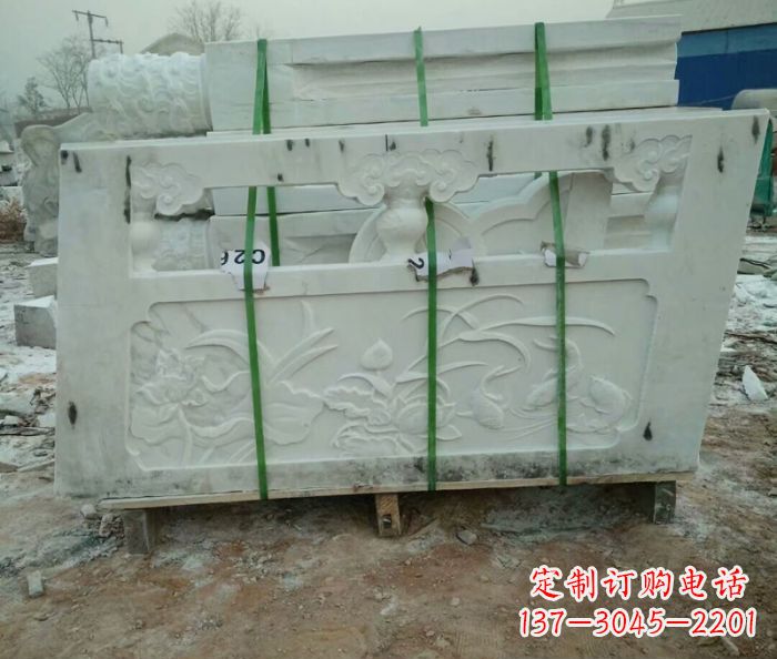 深圳高端汉白玉栏板雕塑,精致装点你的空间