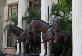 深圳骑马铜雕士兵：增添宏伟气派
