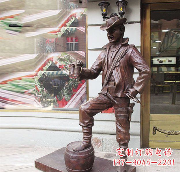 深圳别具特色的牛仔铜雕