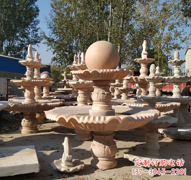 深圳喷泉砂岩水景雕塑