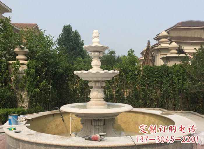 深圳三层喷泉公园石雕--唤醒公园原始的气息