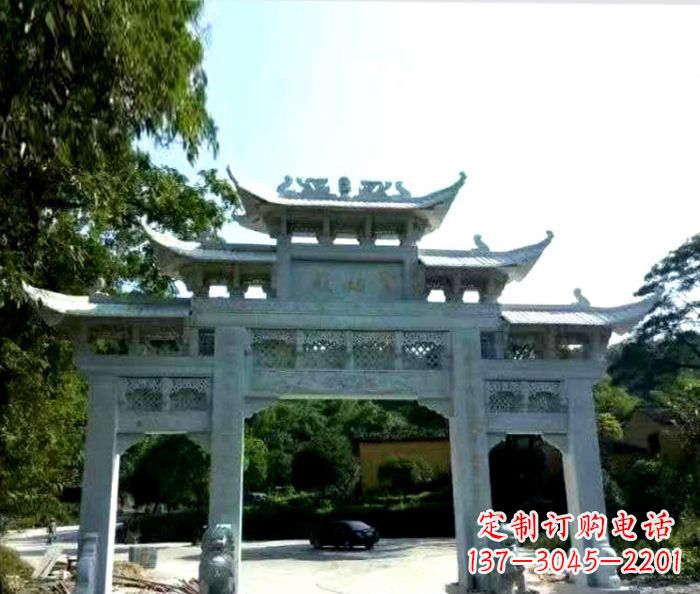 深圳艺术般的精美大理石牌坊雕塑,为您的家增添高雅气质