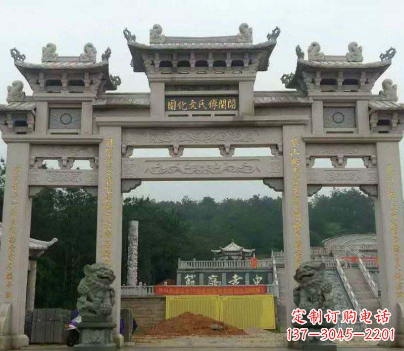 深圳中领雕塑:顶级大理石牌坊石雕
