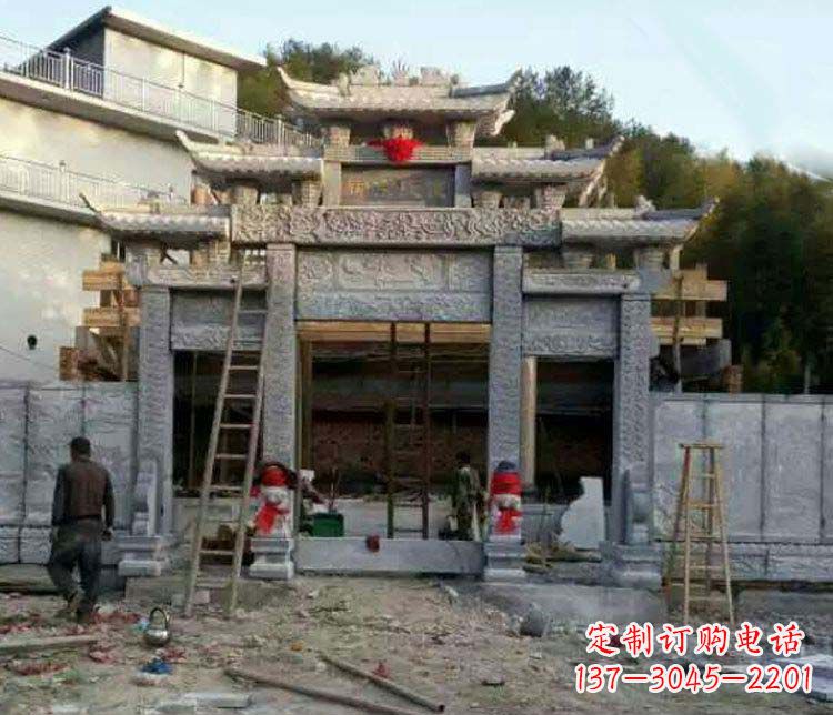 深圳三门仿古石雕牌坊打造质感升级的精致建筑