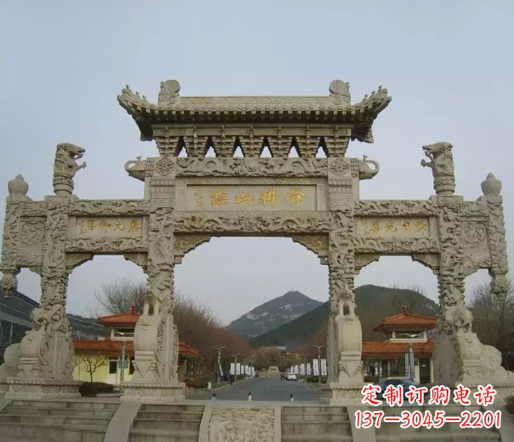 深圳铭刻美好时光,中领雕塑牌坊石雕