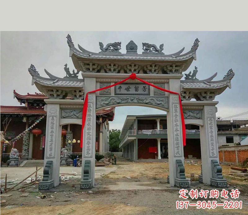深圳以传统工艺为源的独特牌坊石雕