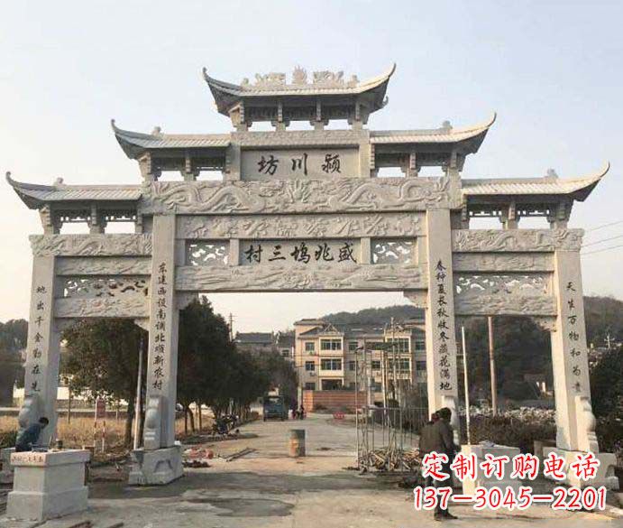 深圳特色大理石牌坊雕塑