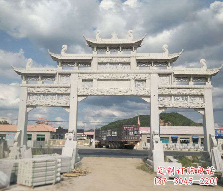 深圳精美大理石牌坊石雕——给您的家园增添优雅气质
