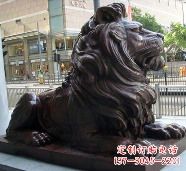 深圳汇丰铜狮子雕塑,引领潮流,传承中国古典文化