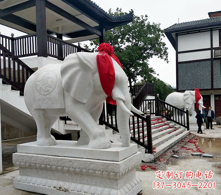 深圳迎接观音祝福的精美大象观音栏杆