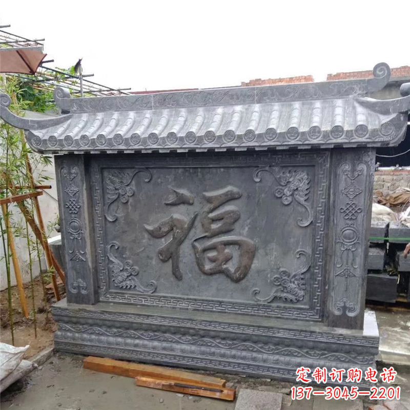 深圳中领雕塑：福字雕塑，点缀婚房庭院