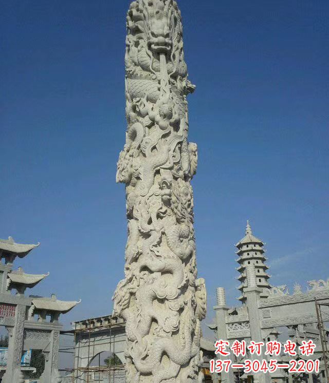 深圳精美雕塑，华表龙柱雕塑