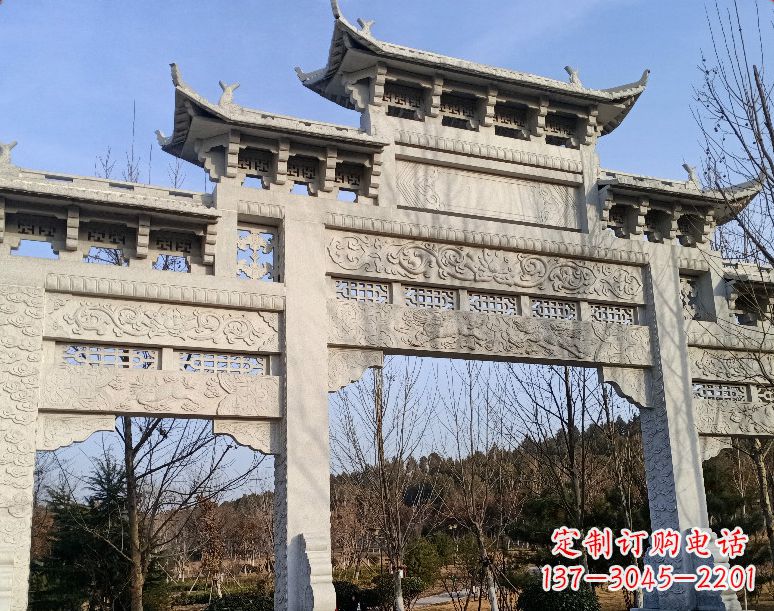 深圳石雕乡村牌坊