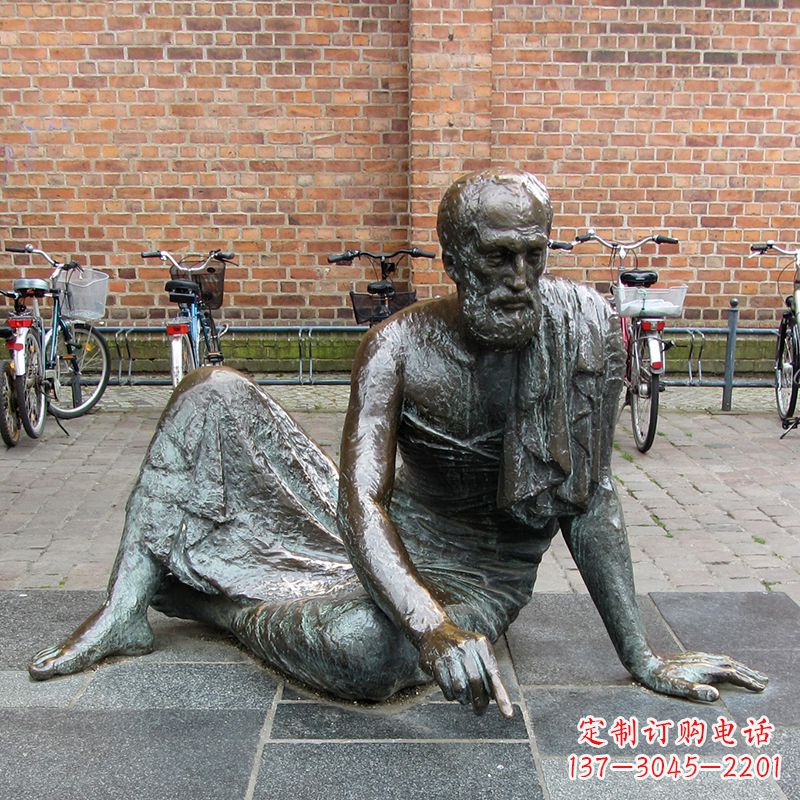 深圳世界名人古希腊著名物理学家阿基米德铜雕塑像广场人物雕塑