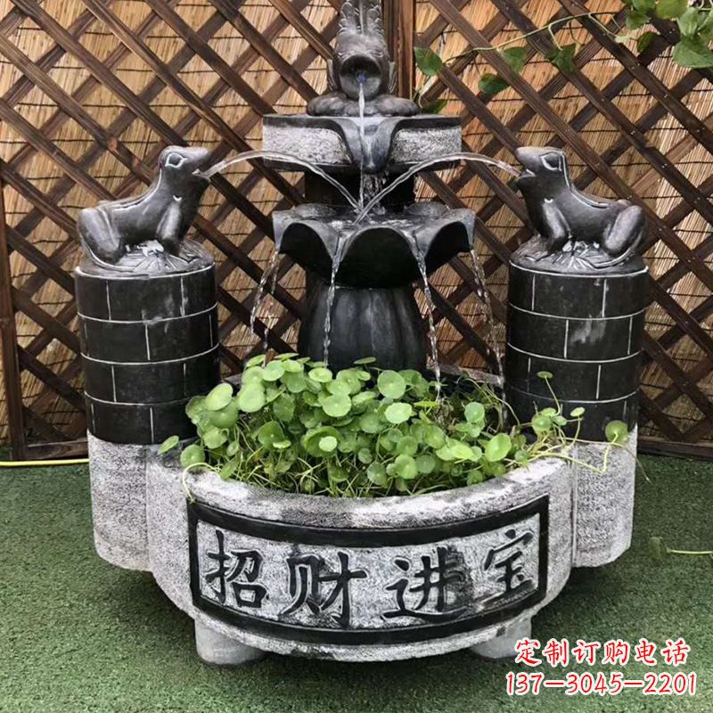 深圳双层喷泉石雕