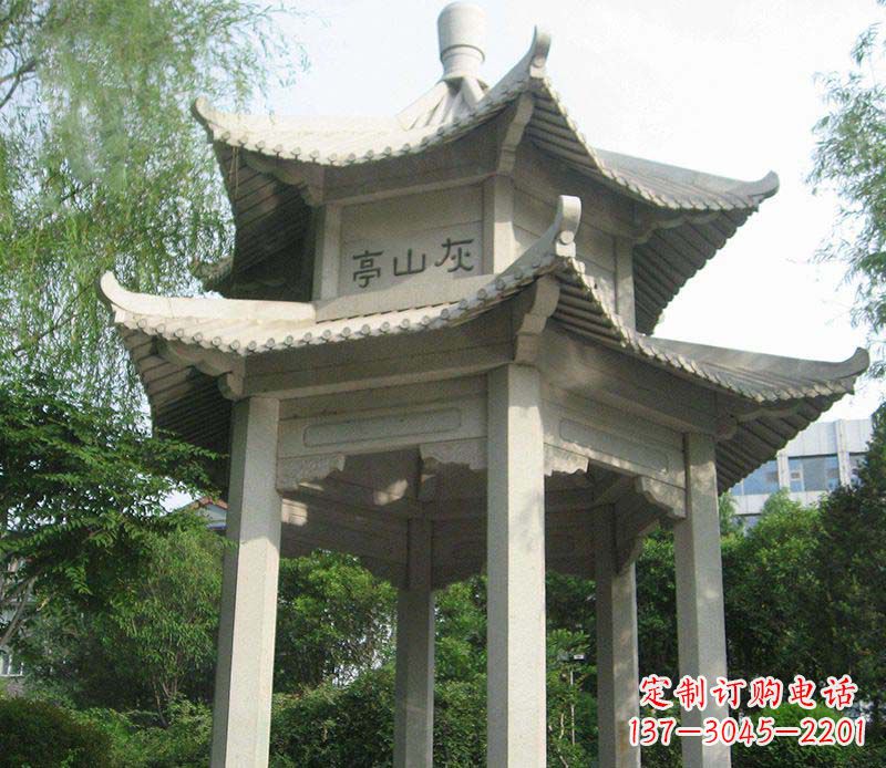 深圳双层石凉亭石雕